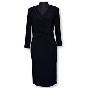 Lauren Ralph Lauren Black‎ Jersey Surplus Dress Size 8